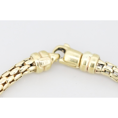 36 - 9 Carat Yellow Gold Venetian Link Bracelet 20cm Long