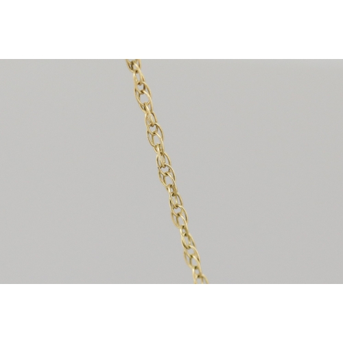 37 - 9 Carat Yellow Gold Cross Pendant 3.5cm High Set on 9 Carat Yellow Gold Chain 46cm Long