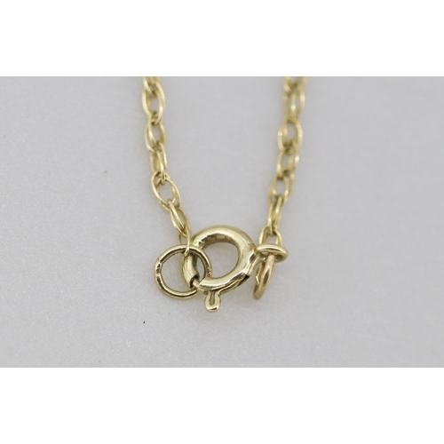 37 - 9 Carat Yellow Gold Cross Pendant 3.5cm High Set on 9 Carat Yellow Gold Chain 46cm Long