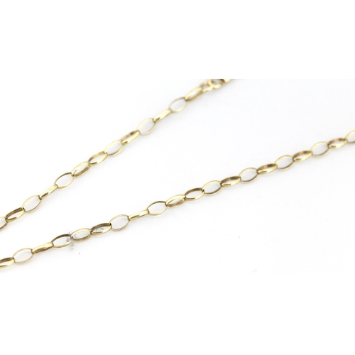 43 - 9 Carat Yellow Gold Oval Belcher Link Chain 52cm Long, Note - Repair Needed