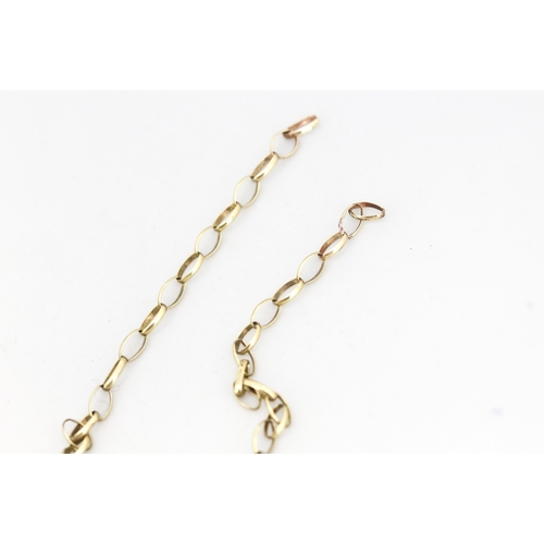 43 - 9 Carat Yellow Gold Oval Belcher Link Chain 52cm Long, Note - Repair Needed