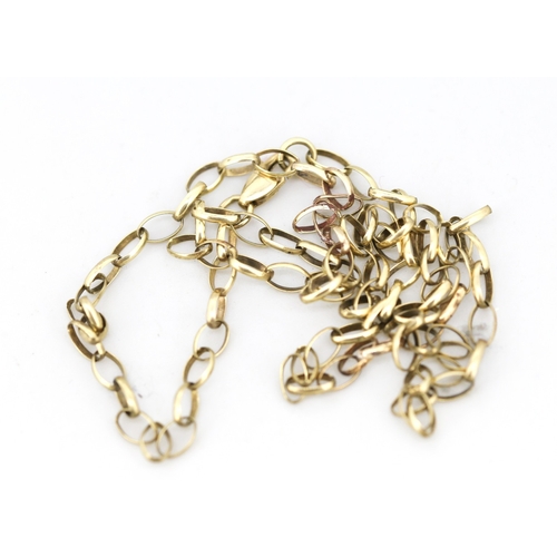 43 - 9 Carat Yellow Gold Oval Belcher Link Chain 52cm Long, Note - Repair Needed