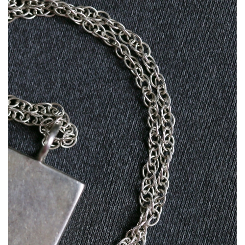1 - Sterling Silver Ingot Pendant 4cm High, Hallmarked S P S & Co, Brimingham 1979 with Sterling Silver ... 