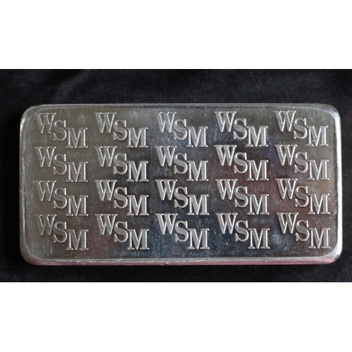 18 - Ten Ounce Fine 999 Silver Bar, Wall Street Mint