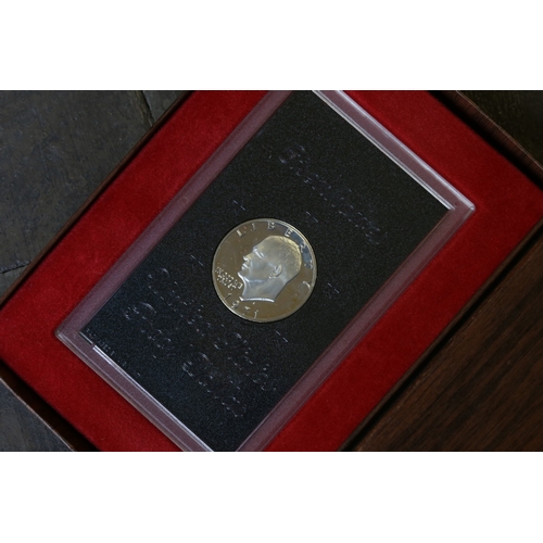 21 - Silver United States of America Eisenhower Proof Dollar Coin 1971 Packaged  by U.S. Mint, Encapsulat... 
