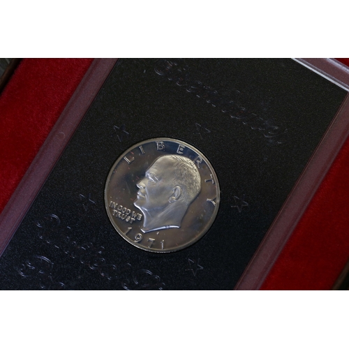 21 - Silver United States of America Eisenhower Proof Dollar Coin 1971 Packaged  by U.S. Mint, Encapsulat... 
