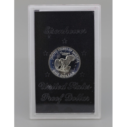 21 - Silver United States of America Eisenhower Proof Dollar Coin 1971 Packaged  by U.S. Mint, Encapsulat... 