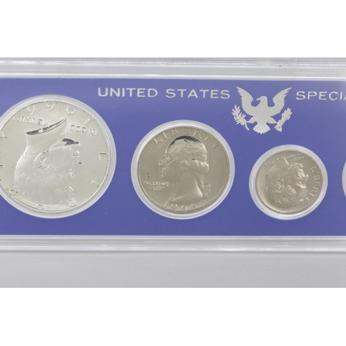 23 - 1966 United States of America Special Mint Set of Half Dollar, Quarter, Dime, Nickel and Cent, Packa... 