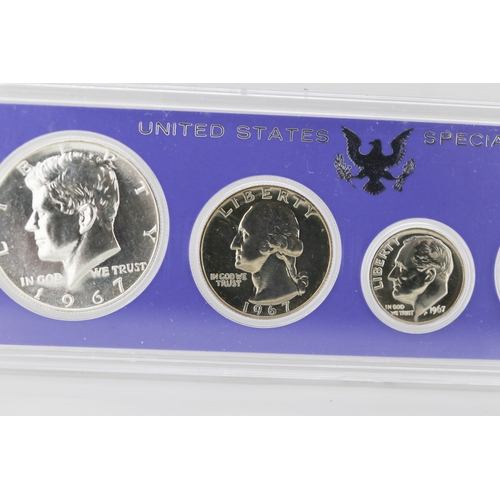 24 - 1967 United States of America Special Mint Set of Half Dollar, Quarter, Dime, Nickel and Cent, Packa... 
