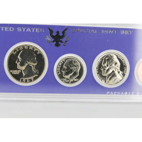 24 - 1967 United States of America Special Mint Set of Half Dollar, Quarter, Dime, Nickel and Cent, Packa... 