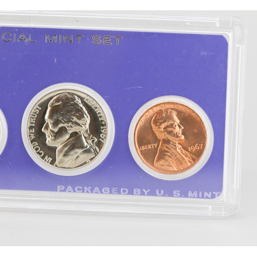 24 - 1967 United States of America Special Mint Set of Half Dollar, Quarter, Dime, Nickel and Cent, Packa... 