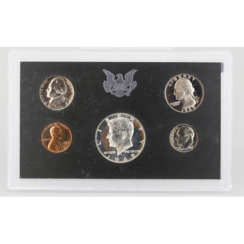 25 - 1969 United States of America Mint Proof Set, Lincoln Cent, Jefferson Nickel, Roosevelt Dime, Washin... 