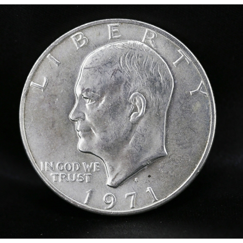 Silver United States of America Eisenhower Dollar Coin Flying Eagle 1971 - 40% Silver 24.5g