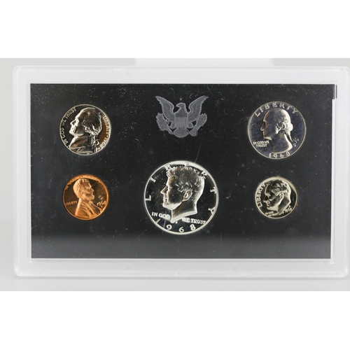 27 - 1968 United States of America Mint Proof Set, Lincoln Cent, Jefferson Nickel, Roosevelt Dime, Washin... 