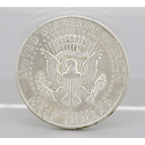 28 - Silver United States of America Kennedy Half Dollar Coin 1964, 90% Silver 12.5g