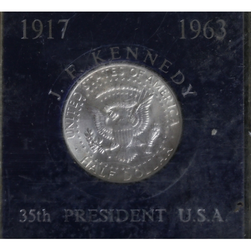3 - Silver United States of America Kennedy Half Dollar Coin 1964 - 90% Silver, Encapsulated 12.5g
