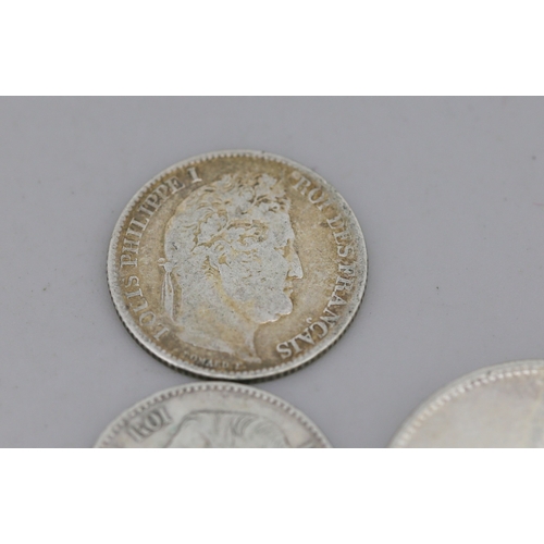 38 - Silver German 5 Reichsmark Coin 1934 - 90 % Silver, Silver Belgian 1 Franc Coin 1886 - 83.5% Silver ... 