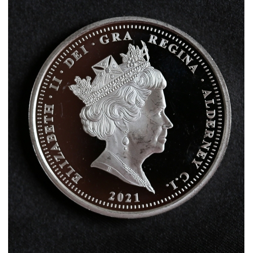 4 - Sterling Silver Commemorative Five Pounds Coin 'Royal National Lifeboat Institution. 'With Courage N... 