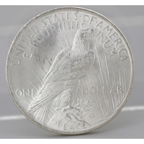 47 - Silver United States of America Peace Dollar Coin 1923 - 90% Silver 26.8g