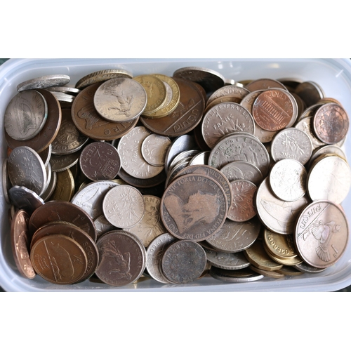 Large Collection of Various Coinage, Quantity as Photographed, Some Silver Content