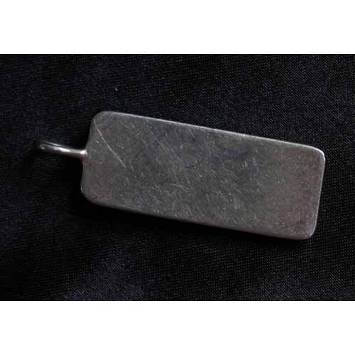 7 - Sterling Silver Ingot Pendant 3.5cm High, Hallmarked B Ltd, London 1977 15.3g