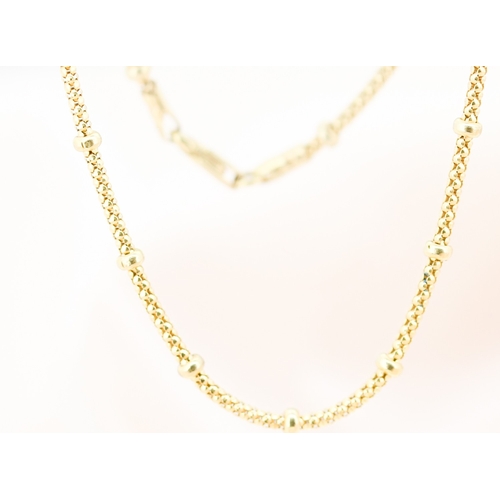 32 - Finely Detailed, 9 Carat Yellow Gold, Bead Design Bracelet, 24cm Long