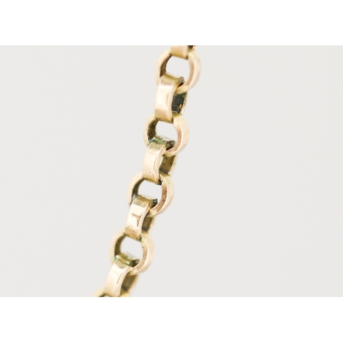 42 - 9 Carat Rose Gold Belcher Link Chain Necklace, 52cm Long