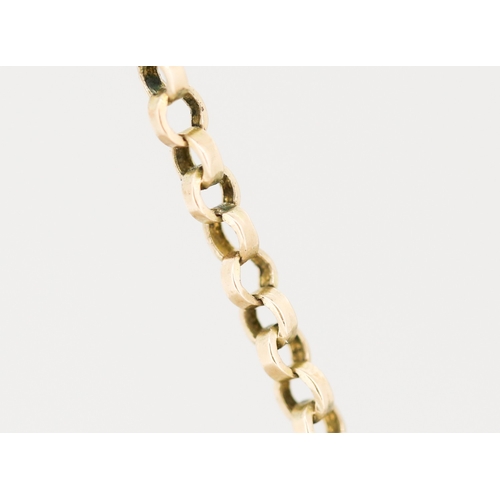 42 - 9 Carat Rose Gold Belcher Link Chain Necklace, 52cm Long