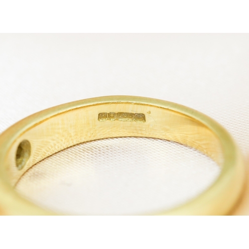 46 - Diamond Three Stone Ring, Bezel Set Mounted in 18 Carat Yellow Gold, Ring Size O