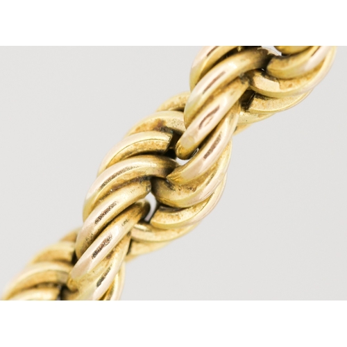 48 - 9 Carat Yellow Gold Rope Chain of Good Size 60cm Long 8mm Width