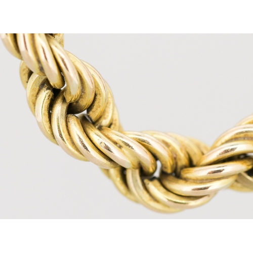 48 - 9 Carat Yellow Gold Rope Chain of Good Size 60cm Long 8mm Width