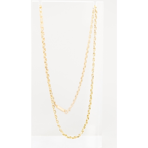 5 - 9 Carat Yellow Gold Rolo Link Chain Necklace, 45cm Long