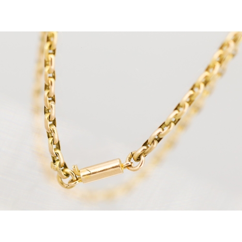 5 - 9 Carat Yellow Gold Rolo Link Chain Necklace, 45cm Long