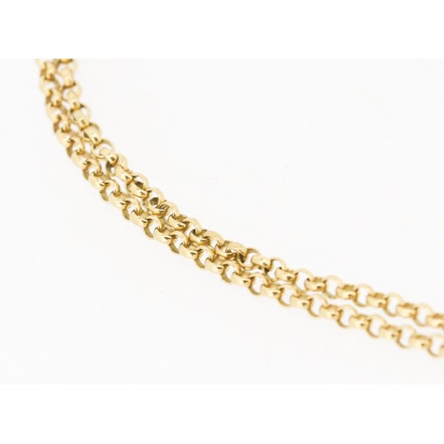 60 - Unusual Form Sapphire Cluster Set Mixed Link Bracelet with Double Chain Detail, Mounted in 9 Carat Y... 