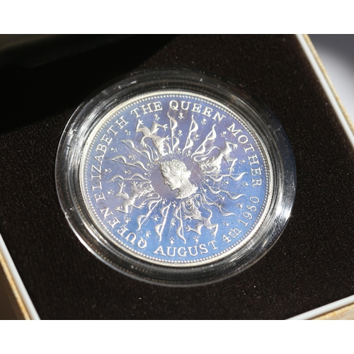 10 - Sterling Silver Commemorative Proof Coin, Her Majesty Queen Elizabeth, The Queen Mother '80th Birthd... 