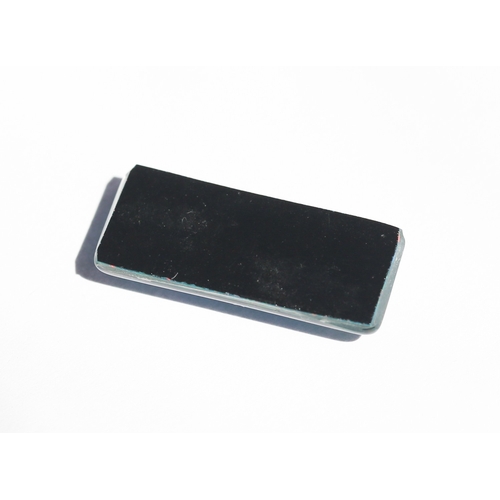 43 - Black Opal Rectangular Form Doublet 3cm Long x 11mm Wide Approximately.