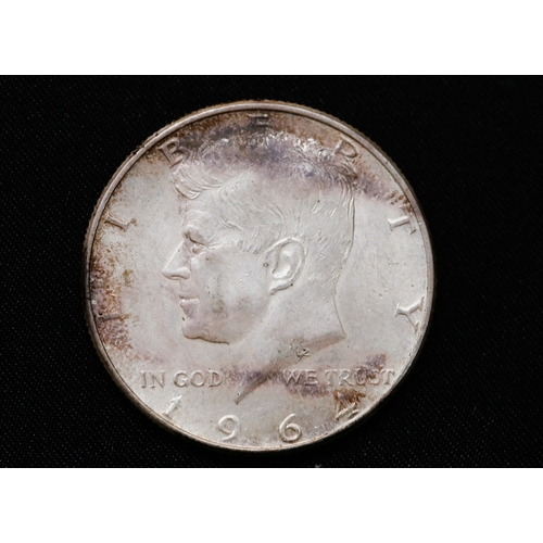 Silver United States of America Kennedy Half Dollar Coin 1964, 90 precent Silver