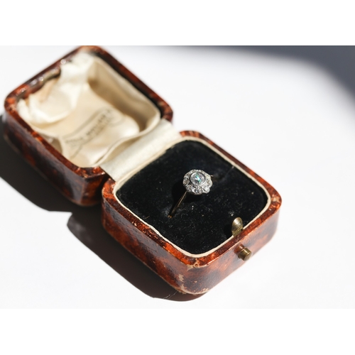 8 - Diamond Bezel Set Centre Stone Ring with Further Diamond Set Halo, Mounted in 18 Carat Yellow Gold, ... 