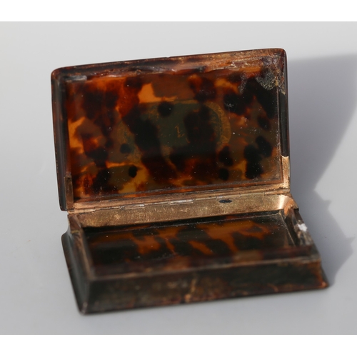 14 - 18 Carat Yellow Gold Mounted Georgian Desk Box with Inset Portrait Miniature of Gentleman, 7cm Wide,... 