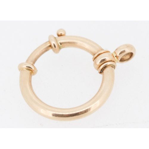 9 Carat Rose Gold Barrel Clasp, 2cm Diameter