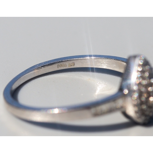 4 - Diamond Set, Pear Shape Cluster Ring with Further Tapered Baguette Cut Diamonds Set to Shoulders, Mo... 