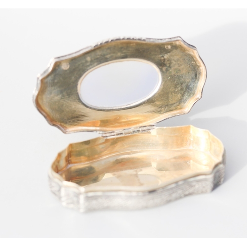 47 - 18 Carat Gold Mounted Jade and Chalcedony Inset Silver Desk Box, Shaped Form Gilded Interior, Finely... 