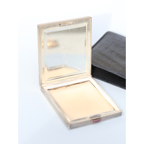 50 - Boucheron of Paris Vintage Ladies Compact, 18 Carat Rose Gold Mounted Floral Motif Ruby Inset and Si... 