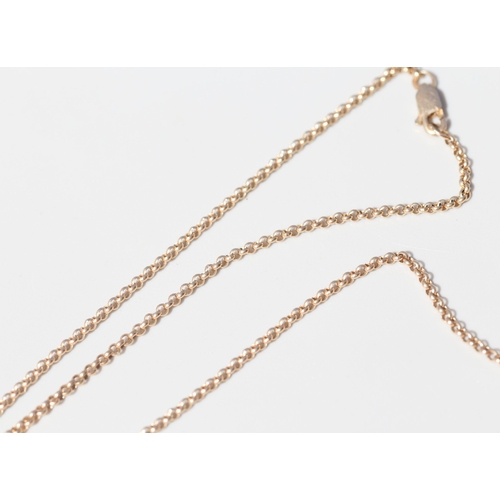 57 - 9 Carat Yellow Gold Belcher Link Chain Necklace, 56cm Long