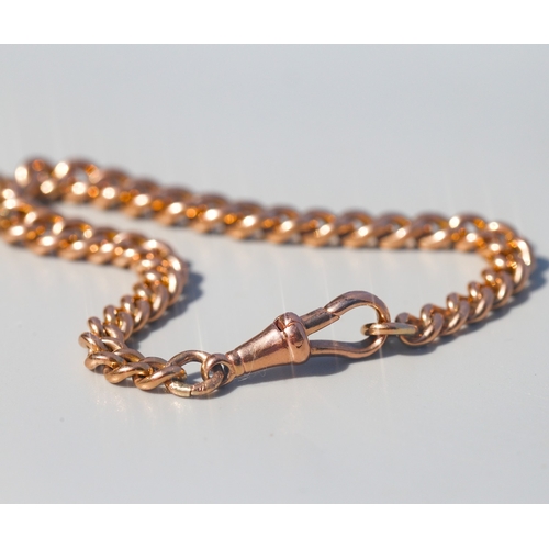 6 - 9 Carat Rose Gold Curb Link Chain Graduated Form Bracelet, 21.5cm Long - Matching Lot 5