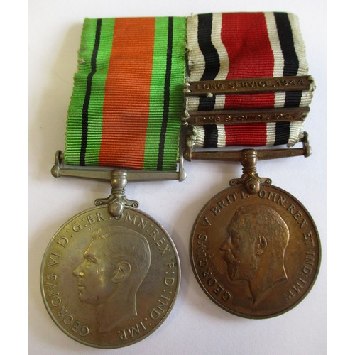 9 - Mixed range with 1. BWM, Victory Medal and KGVI Special Constabulary Long Service Medal 2 clasps Lon... 