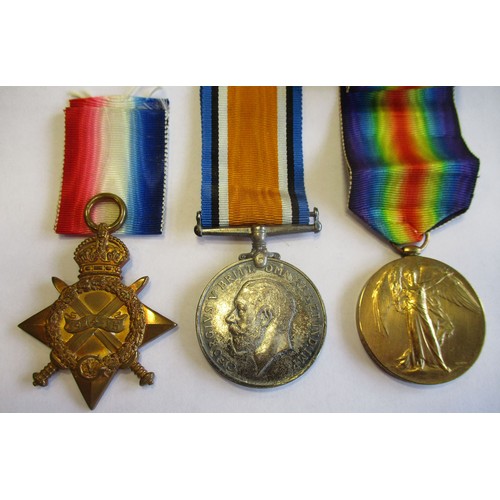 47 - 1914-15 Star Trio and Memorial Plaque to 16927 Pte W. Buntine R. Sc Fus (William Buntine on plaque) ... 