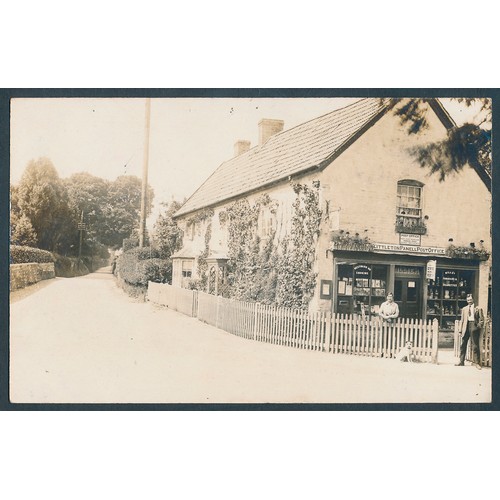 77 - Wiltshire. Misc. coln. of loose cards strong in RPs incl. Littleton Panell post office (see photo), ... 