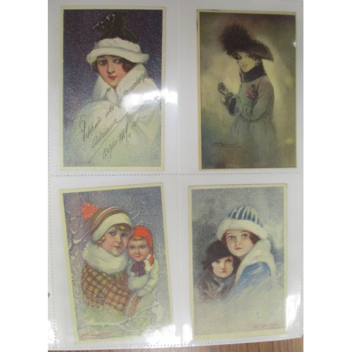 116 - Ephemera. A misc. coln. incl. greetings and misc. subjects. Box of assorted framed Victorian portrai... 