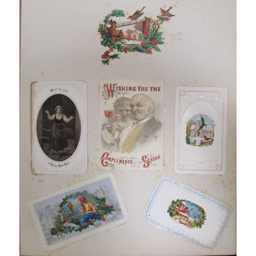 120 - Ephemera. Victorian scrap albums. A lovely coln. of 10 albums and loose scraps incl. a leatherbound ... 